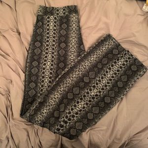 H&M Snakeskin Flare Pants